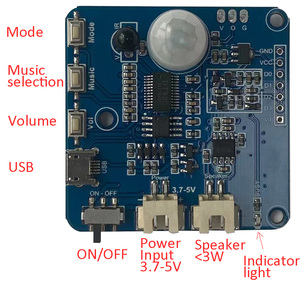 DT810 PIR <strong>Motion</strong> <strong>Sensor</strong> Sound Board <strong>Motion</strong> <strong>Sensor</strong> <strong>Module</strong> USB Programmable Remote Control DT810 - Product Image 5