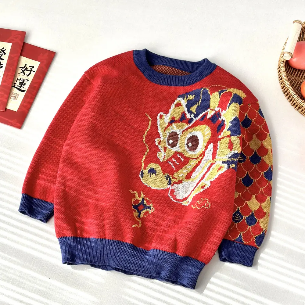 Purorigin 2024 ropa de bebe suéter de punto para bebé servicio informal OEM dibujos animados estándar otoño ropa de bebé de punto ropa para niños