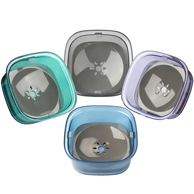 Colorato 2L Cat Dog Food Water Feeder Bowl Slow Drinking Floating Plastic Outdoor Car Travel Portable No Spill Dog Water Bowl