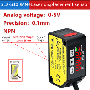 Sensor de Desplazamiento láser de inducción óptica con excelente calidad Precisión de detección de 0,1mm Rango láser