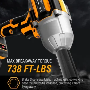 Nơi làm việc 20V không dây không chổi than tác động cờ lê 1/2 "1000nm Heavy Duty xách tay pin sạc điện wrenches - Product Image 2