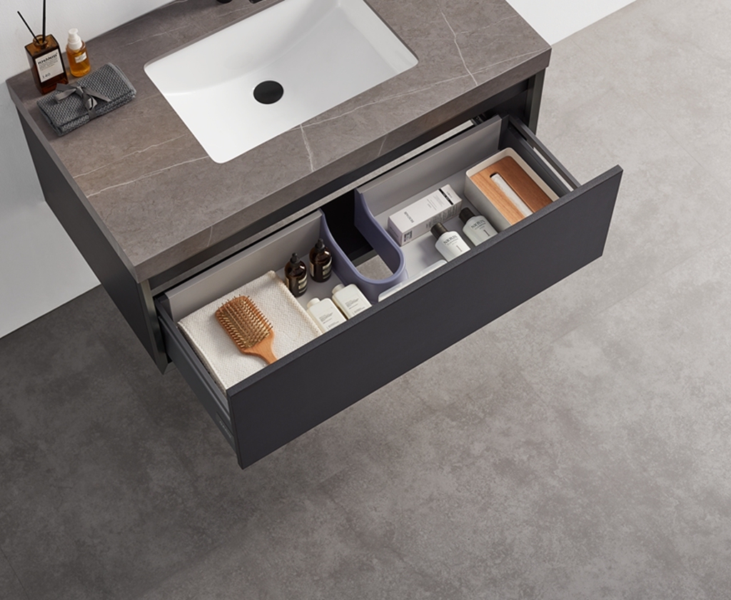 2021 double vanity sink no hole cabinet with miror shaving