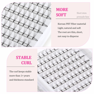 Professional Korean Pre Made Fan Eyelashes Short Stem <strong>Lashes</strong> 3d 10d Large Tray Premade Fans Mega Volume Eyelash Extensions - Product Image 4