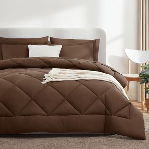 Sang Trọng Nâu 7 Mảnh Vua Nữ Hoàng Kích Thước Đầy Đủ Chăn Bộ Đồ Giường <span class=keywords><strong>Comforter</strong></span> Bộ - Product Image 5