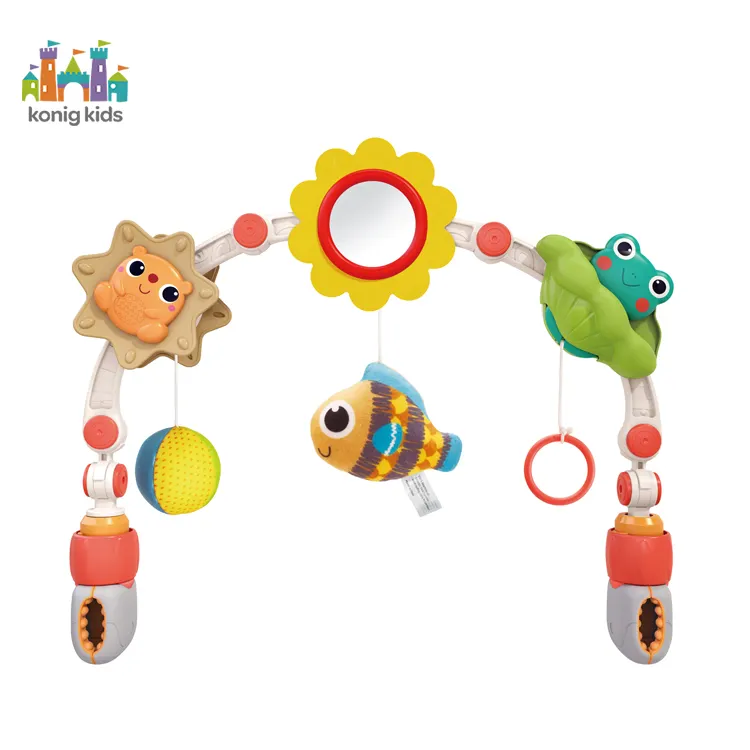 Konpig infantil barra de atividade, para berço, carrinho de arco, acessório para brinquedo de animais com chocalho