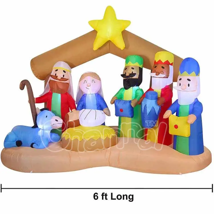 Hristmas Inflatable atiativation de Jesus con REE he iseiseman Inflatable Christmas Decoraciones para ARD