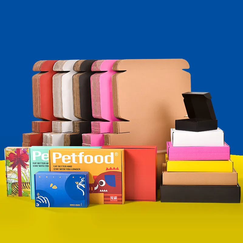 맞춤형 다채로운 접이식 상자 골판지 배송 상자 속옷 포장을위한 맞춤형 로고 인쇄