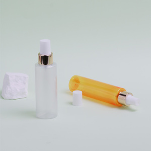 Recarregável plástico cosmético garrafa Skincare loção creme maquiagem recipiente com bomba de pulverização para <span class=keywords><strong>120ml</strong></span> 150ml embalagem vazia