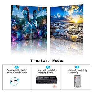 SYONG <strong>HDMI</strong> <strong>Switch</strong> Audio Extractor ARC, <strong>2</strong> <strong>Inputs</strong> <strong>1</strong> <strong>Output</strong> 4K@60hz with Optical Toslink SPDIF Coaxial+ Analog RCA Stereo Audio Out