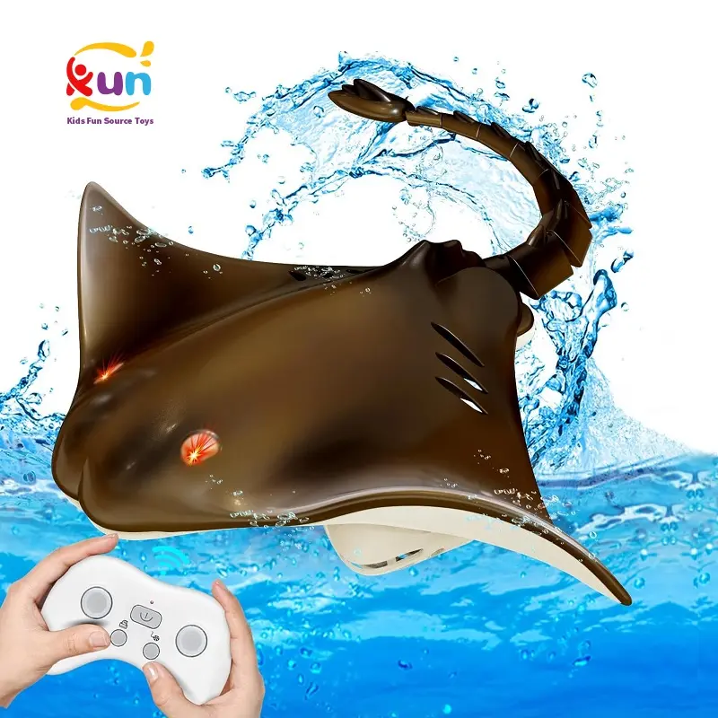 RC động vật trẻ em cá đồ chơi 2.4 Gam điều khiển từ xa cá đuối gai độc động vật biển Đồ chơi bơi Manta Ray cá cho nước hồ bơi"