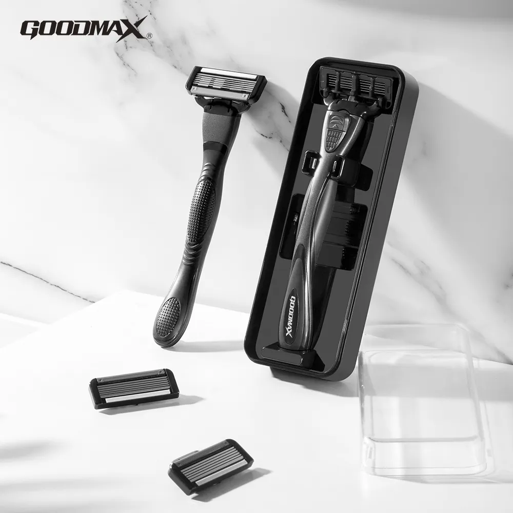 GOODMAX Großhandel Hohe Qualität mit nachgefüllten Patronen Six Blades System Rasiermesser für Männer