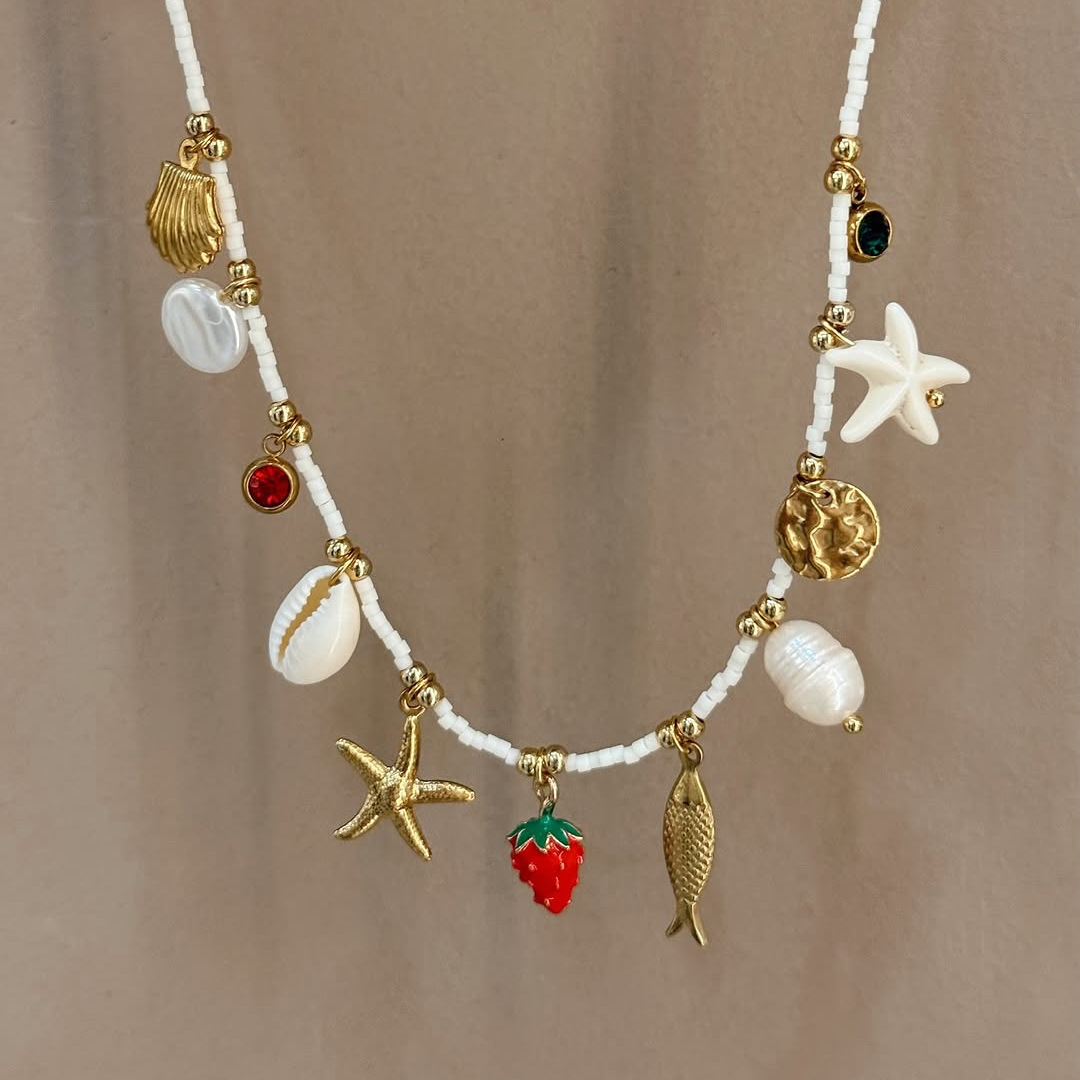 Strawberry finished necklace