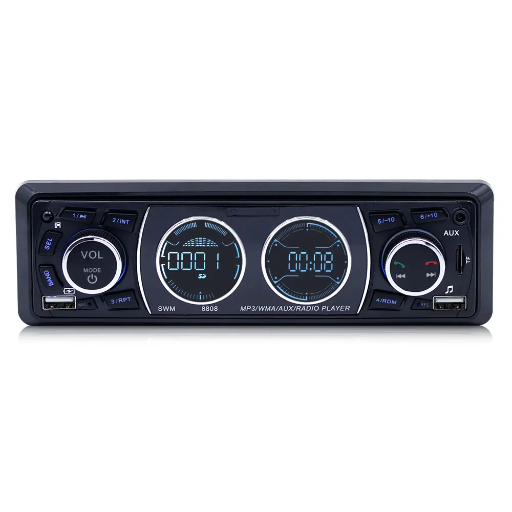 Tek 1Din araba radyo Autoradio araba Mp3 çalar kablosuz BT 2USB SD AUX FM verici RDS/AM Handsfree ses stereo