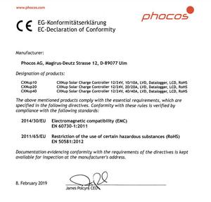 Phocos CXNUP regolatore di carica solare 10A 20A 40A PWM 12V/24V tensione nominale LCD Display di illuminazione stradale Controller - Product Image 6