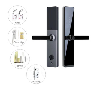 2025 akıllı alüminyum solak güvenlik ekranı kapı kilidi Tuya TTLock anti-hırsızlık tuş takımı anahtarsız giriş WiFi için ev iç - Product Image 5