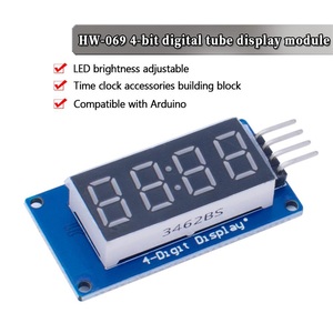 TM1637 modulo Display a LED 7 segmento 4 bit 0.36 pollici orologio anodo rosso tubo digitale quattro Driver seriale Board Pack - Product Image 1