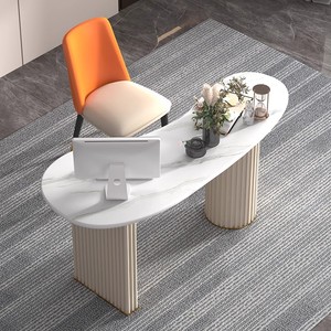 Scrivania da ufficio in legno massello leggero di lusso semplice High-end casa studio salotto Computer banco da lavoro - Product Image 1