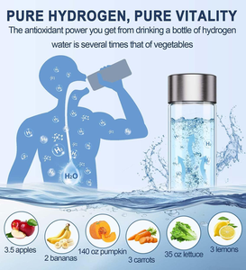 Pureflow SPE PEM 460ml 1500PPB USB ขวดน้ำไฮโดรเจนแบบชาร์จไฟได้3-in-1เครื่องสูดอากาศแบบพกพาสำหรับใช้ในบ้านกลางแจ้ง - Product Image 5