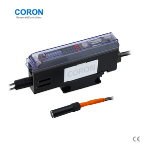 Sensor de sistema óptico avanzado CORON, detección de salida NPN PNP, sensor de fibra óptica de alta precisión de larga distancia con amplificador
