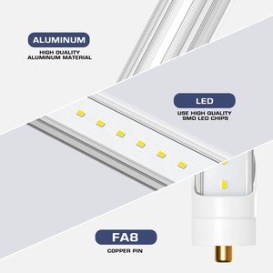 FA8 Single Pin <strong>8</strong>' <strong>LED</strong> Bulbs 40w 6000k 8ft <strong>Led</strong> Tube Ballast Bypass Replacement for T8 T10 F96T12 Fluorescent Tubes - Product Image 4