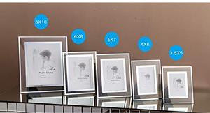 איכות פרימיום יותר גודל יותר אולטרה ברור שולחן כסף משקוף זכוכית תמונה תמונה מסגרת מחזיק - Product Image 6