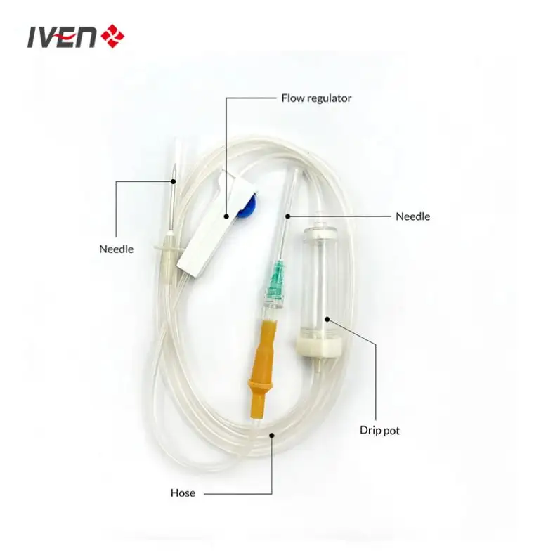 Línea de producción de kit de sistema de administración de solución IV intravenosa de última generación