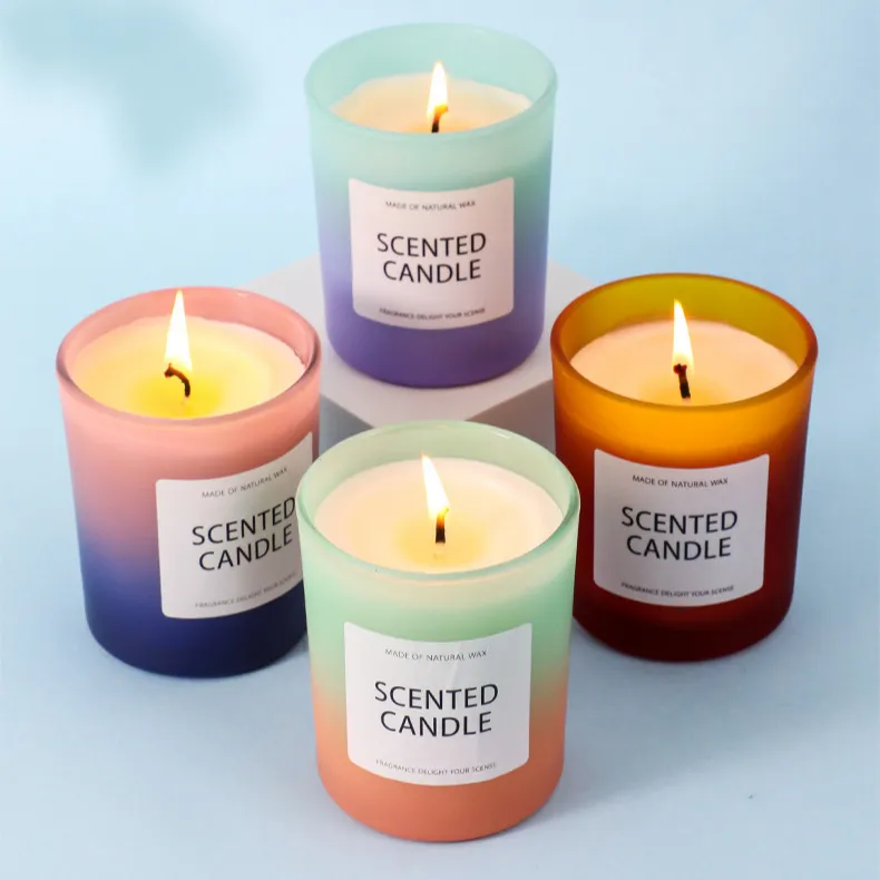 New Popular Sense Of Home Atmosphere ECO-friendly Material Oil Fragrance Private Label Gradient Scented Candle