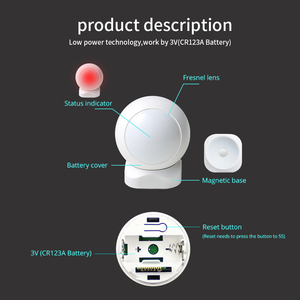 Tuya ZigBee-Sensor de movimiento PIR inteligente, Detector infrarrojo pasivo con batería integrada, alarma antirrobo de seguridad - Product Image 6