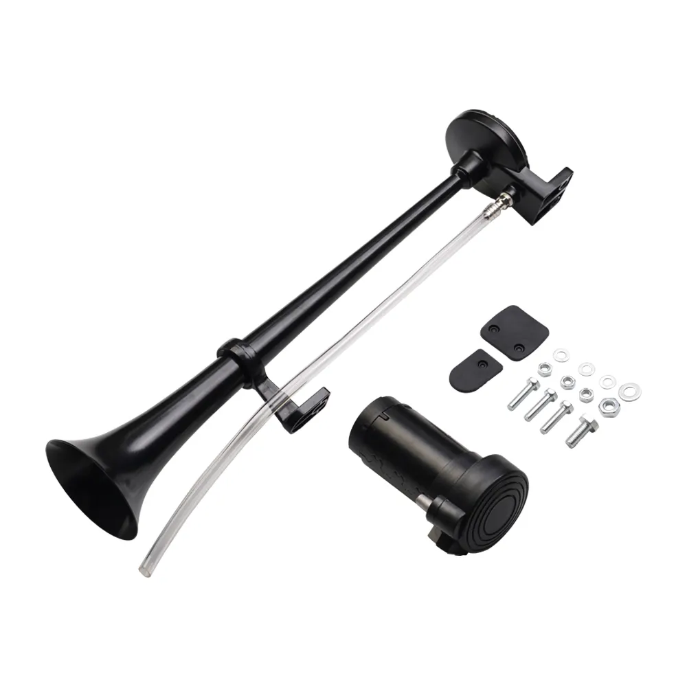 Bocina de aire Universal para coche, claxon de 12V, 180 Hertz, 17 pulgadas, 150DB, Trompeta única, compresor para camiones y automóviles