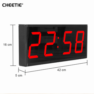 CHEETIE CP018 светодиодные 7-сегментные беспроводные 4-дюймовые многофункциональные большие цифровые синие светодиодные настенные часы для дома и школы - Product Image 2