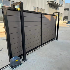 Tùy chỉnh Trung Quốc WPC cổng chính nặng thép tự động WPC cửa trượt điều khiển từ xa con lăn cổng động cơ - Product Image 1