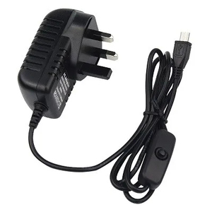 Toptan ahududu Pi güç kaynağı mikro USB güç adaptörü 5V 3A ile ON/OFF anahtarı ahududu Pi için 3B + 3B 2B