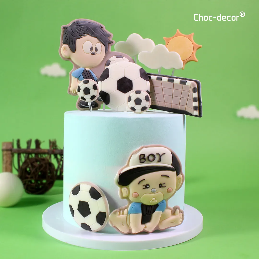 Molde de caramelo de Chocolate de ensueño con moldeado de silicona de Chocolate exclusivo, temática de fútbol para niño y bebé