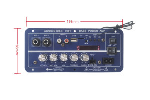 D100-II 220V/12V kỹ thuật số BT khuếch đại hội đồng quản trị rạp hát tại nhà & xe hơi âm thanh karaoke Receiver với một microphone loa siêu trầm phiên bản II - Product Image 4