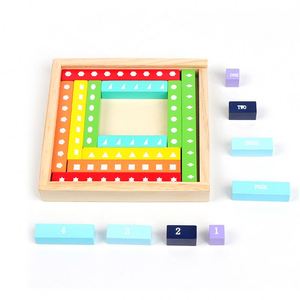 Bằng gỗ cuienaire que Toán Học Tập đếm khối Montessori trò chơi Montessori Đồ chơi giáo dục cho trẻ em - Product Image 4