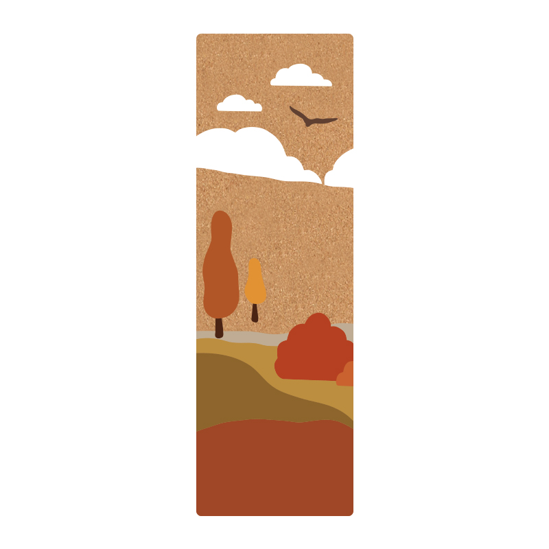 Tapis de yoga en liège - Paysage d'automne