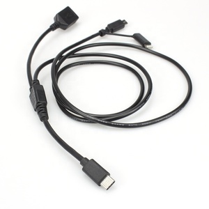 Personalizado Tipo-<span class=keywords><strong>C</strong></span> para USB-A Feminino + Micro USB & Relâmpago 2-em-1 Hub, Multi-Port USB-<span class=keywords><strong>C</strong></span> Adaptador com blindado para Laptop/Notebook