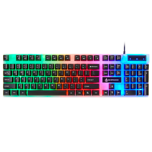 शिपयार्ड आरजीबी नेतृत्व बैकलाइट बिजनेस कीबोर्ड ने नया कस्टम कालाय ब्लैक/व्हाइट कीबोर्ड स्थापित किया - Product Image 1