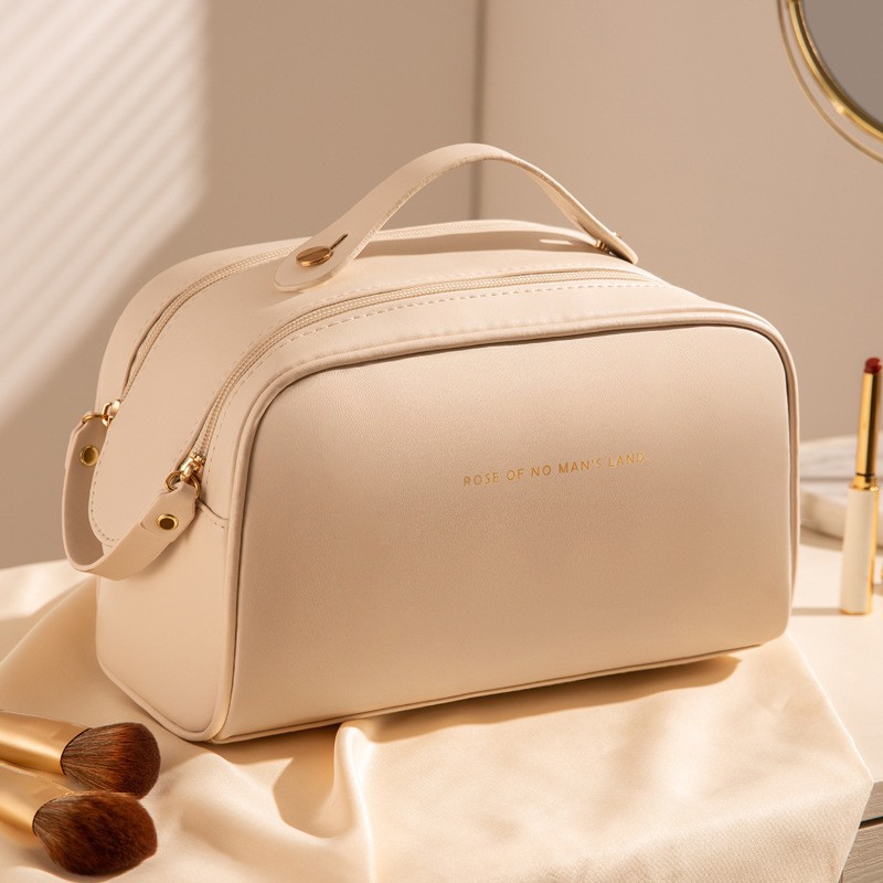 Sac à double fermeture éclair (beige)