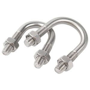 ตัวยึดท่อสเตนเลสรถบรรทุก M10 M8สองทางชุบสังกะสีสีเหลืองความแม่นยำสูงกลอนประตูรูปตัวยู - Product Image 2