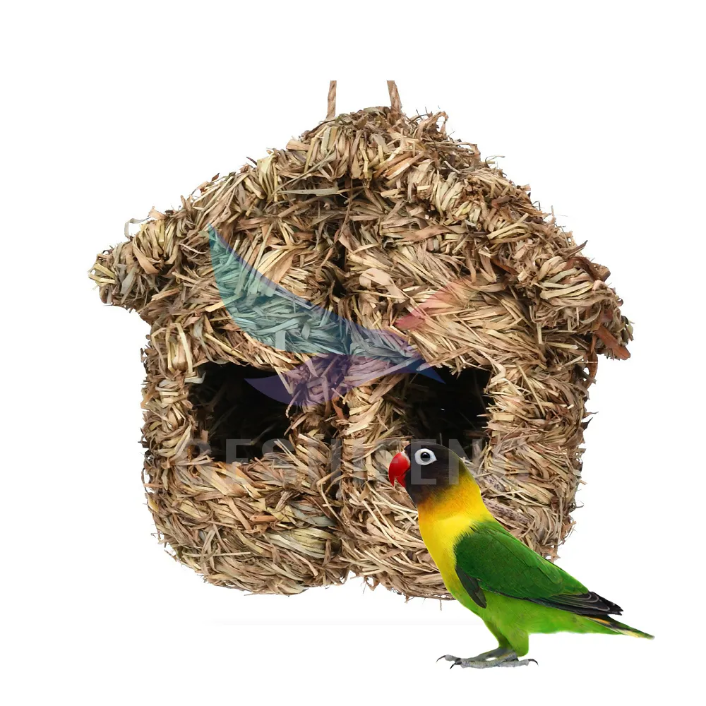 Fabrika satış kuş evi yuvalama için kafes veya açık asılı kuş yuvalama kutuları doğal el yapımı küçük kuş yuva için Hummingbird
