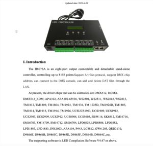 DMX512LED Lighting <strong>Controller</strong> Model H807SA, Support Programming Control.
