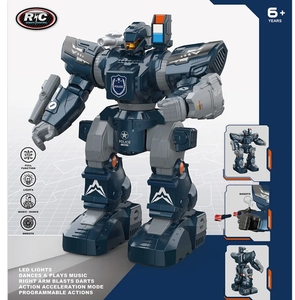 Infrarot Interaktiver Fernbedienung roboter Polizei Mecha Demo Walking Shooting Bullet Sprach steuerung Programmierung Rc Roboter für Kinder - Product Image 2