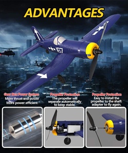 F4U 2.4Ghz 400 4CH RTF rc飛行機モデルおもちゃラジコン飛行機ジャイロリモコンおもちゃ初心者向け - Product Image 4