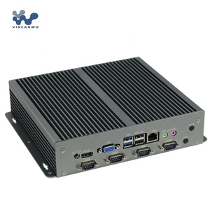 VINCANWO-Mini PC Box industrial J1900, dispositivo de almacenamiento de 4GB RAM y 64GB, procesador de cuatro núcleos, Sin ventilador, nuevo y usado - Product Image 2