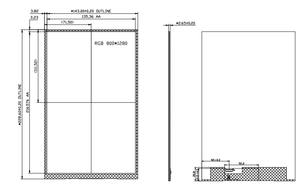 หน้าจอ TFT LCD ขนาด10นิ้ว800x1280 LIPS หน้าจอ LCD แบบมุมมองเต็มจอ MIPI Interface 10.1 "แผง LCD - Product Image 6