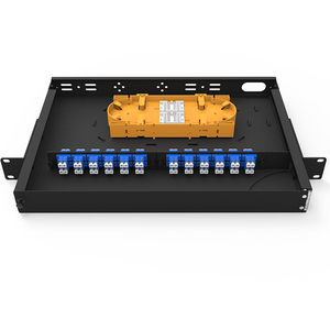 Panel de conexión de fibra LC SC ST FC SPCC de 48 puertos para cajón deslizante de centro de datos con material de acero frío para uso FTTH
