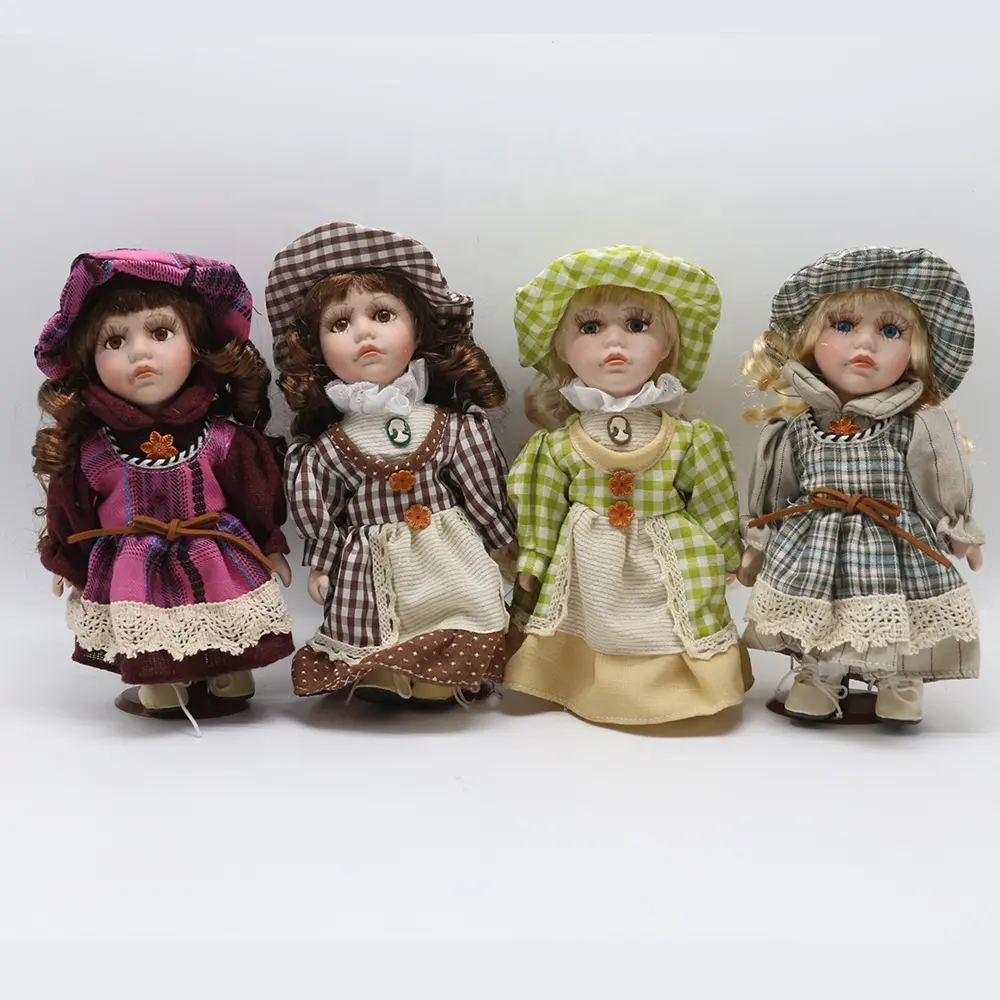 Promoción regalo de la muñeca de 18 pulgadas con vestido rojo en ruso suave al por mayor de porcelana muñeca de la muchacha