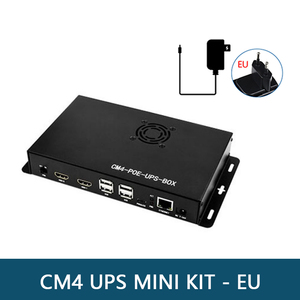 <strong>Raspberry</strong> <strong>Pi</strong> Compute <strong>Module</strong> <strong>4</strong> UPS Mini-Computer Kit Gigabit Ethernet Dual HD MI Quad USB2.0 CM4-PoE-UPS-Base Expansion board - Product Image 6