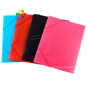 Carpetas de documentos de alta calidad, caja de archivos de plástico, caja de almacenamiento de archivos colorida, caja de tamaño personalizado, archivo para oficina con correas - Product Image 3